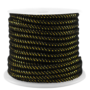Cordoncino alla moda 3mm nero-oro