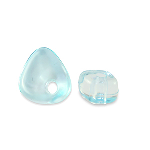 Perline in acrilico chips trasparente blu turchese
