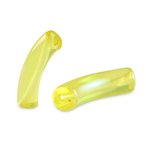 Perline in acrilico tubo giallo fresia-rivestimento AB