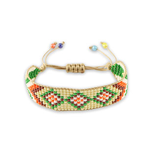 Braccialetti alla moda beige mandorla-verde