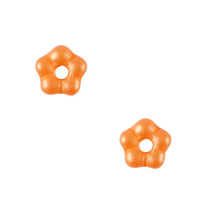 Perline Rep. Ceca fiore 5mm arancio