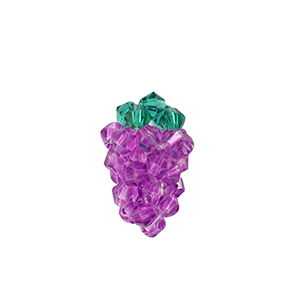 Ciondoli sfaccettati uva viola-verde
