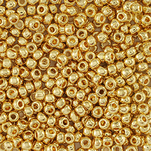 Rocailles Preciosa 24K 11/0-68304 oro