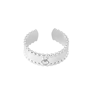 Anelli in acciaio inossidabile con anellino argento