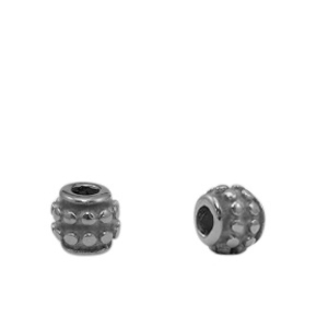 Perline in acciaio inossidabile 5mm argento antico
