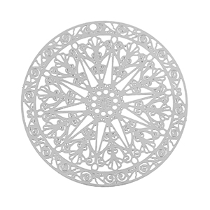 Ciondoli in acciaio inossidabile boh&eacute;mien 40mm argento