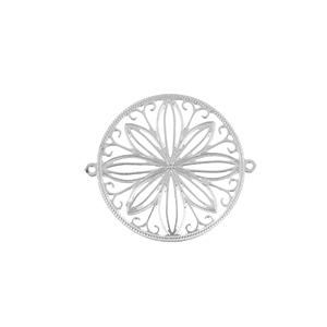Ciondoli in acciaio inossidabile boh&eacute;mien distanziatore 20mm argento