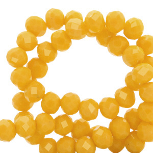 Perline sfaccettate 4x3mm rondella giallo cromo