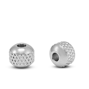 Perline in acciaio inossidabile 6mm argento