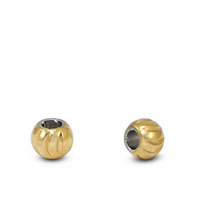 Perline in acciaio inossidabile 3mm oro