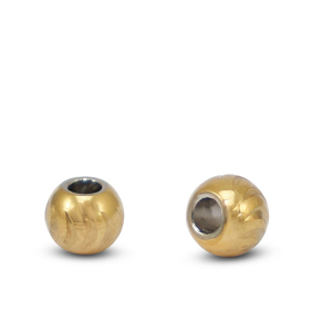 Perline in acciaio inossidabile 6mm oro
