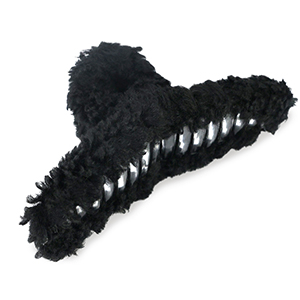 Accessori fermaglio per capelli soffici nero