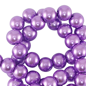 Perline di vetro con effetto perlato 6mm viola