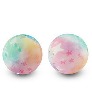 Perline di silicone 15mm stella multicolore