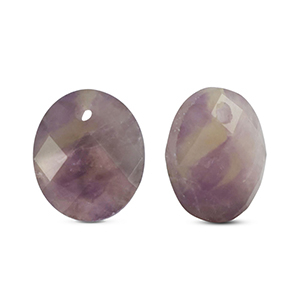 Ciondoli in pietra naturale Ametista ovale viola-giallo