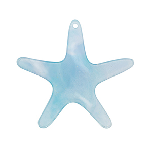 Pendenti in resina  a forma di stella marina blu