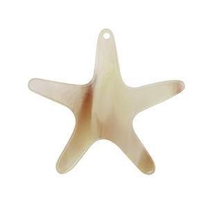 Pendenti in resina  a forma di stella marina beige