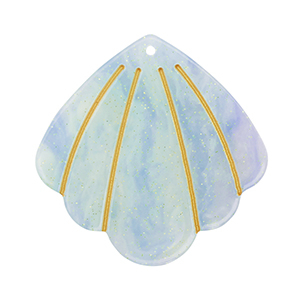 Pendenti in resina conchiglia blu
