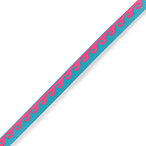 Nastro con testo onde neon blu-rosa