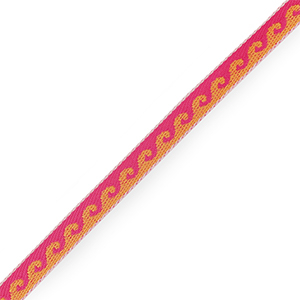 Nastro con testo onde arancia-rosa