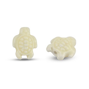 Perline di ceramica tartaruga biancastro