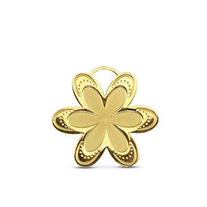 Ciondoli in acciaio inossidabile fiore oro
