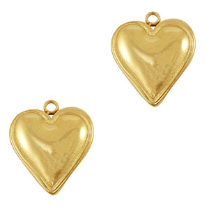 Ciondoli in acciaio inossidabile cuore oro