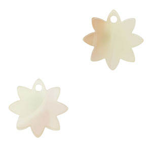 Pendenti in resina fiore beige