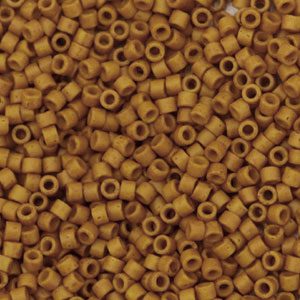 Perline Miyuki Delica 11/0 Opaque dyed pumpkin brown DB-653