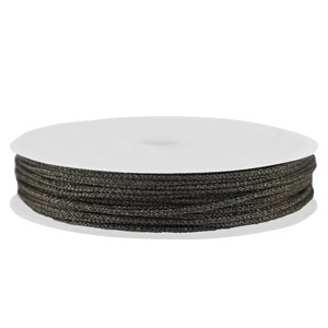 Coda di topo intrecciato 0,8mm nero metallico
