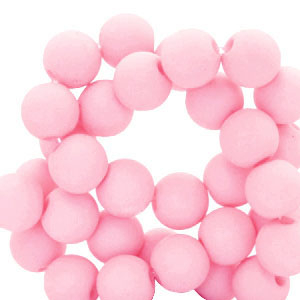 Perline in acrilico 6 mm rosa chiaro