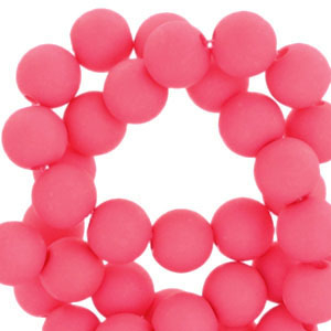 Perline in acrilico 4 mm rosa neon