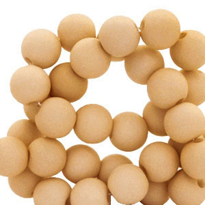 Perline in acrilico 4 mm marrone chiaro