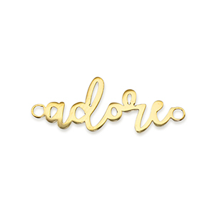 Ciondoli in acciaio inossidabile distanziatore ''adore'' oro