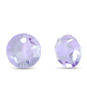 Pendenti di vetro Crystal Glass tonda viola chiaro