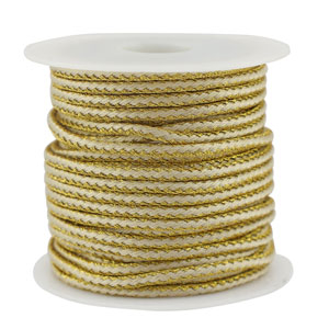 Cordoncino intrecciato alla moda 2.3mm biancastro-oro