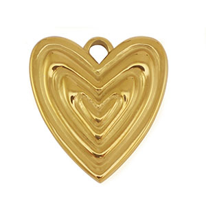 Ciondoli in acciaio inossidabile cuore oro