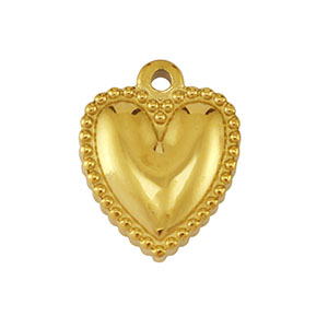 Ciondoli in acciaio inossidabile cuore oro