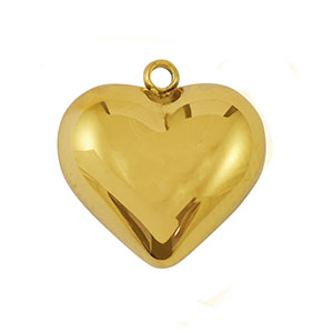 Ciondoli in acciaio inossidabile cuore oro