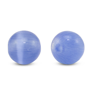 Perline di vetro 6 mm Occhio di gatto blu lavanda