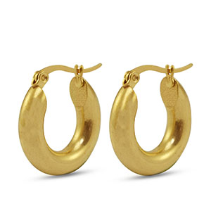 Orecchini in acciaio inossidabile a cerchio 20mm oro