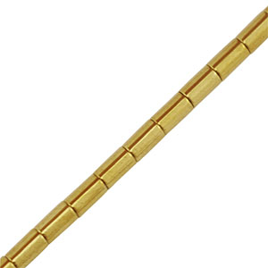 Perline di ematite tubo 5mm oro