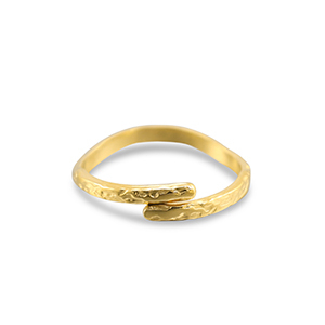 Anelli in acciaio inossidabile onda oro