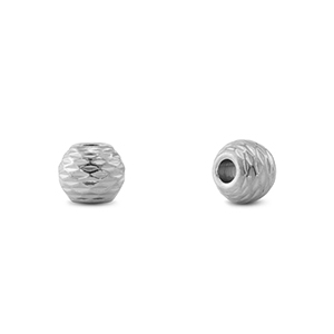 Perline in acciaio inossidabile 6mm argento