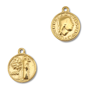 Ciondoli in acciaio inossidabile moneta oro