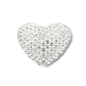 Perline in stile boh&eacute;mien cuore argento