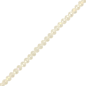 Perline sfaccettate 6x4mm rondella trasparente