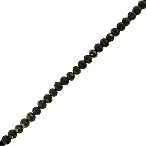 Perline sfaccettate 4x3mm rondella nero