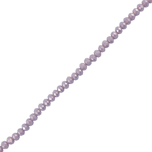 Perline sfaccettate 4x3mm rondella grigio lavanda scuro