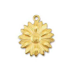 Ciondoli in acciaio inossidabile fiore oro